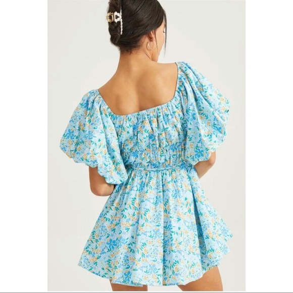 ‼️SOLD‼️ ALTAR'D STATE NWT Floral Puff Sleeve Dress XS - Picture 4 of 6